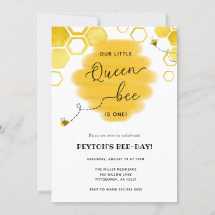 Inbjudan till drottning Bee Birthday