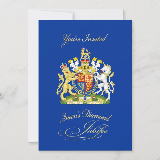 Inbjudan till drottning Diamond Jubilee Party (Framsida)