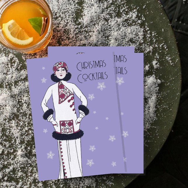 Inbjudan till drottningspartiet vintage Snö (Skapare uppladdad)