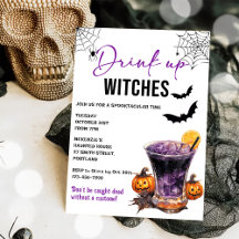 Inbjudan till DRYCK-fönster i Halloween fest