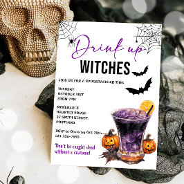 Inbjudan till DRYCK-fönster i Halloween fest