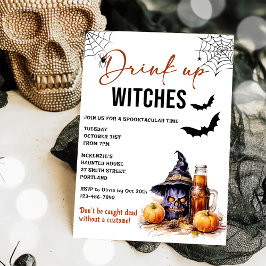Inbjudan till DRYCK-fönster i Halloween fest
