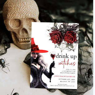 Inbjudan till DRYCK-fönster i Halloween fest