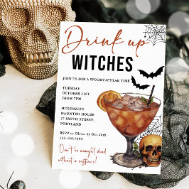 Inbjudan till DRYCK-fönster i Halloween fest