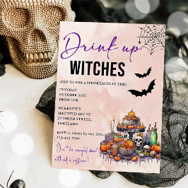 Inbjudan till DRYCK-fönster i Halloween fest