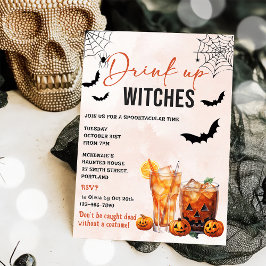 Inbjudan till DRYCK-fönster i Halloween fest