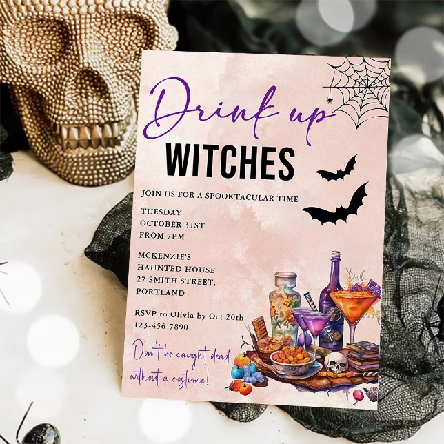 Inbjudan till DRYCK-fönster i Halloween fest (Skapare uppladdad)