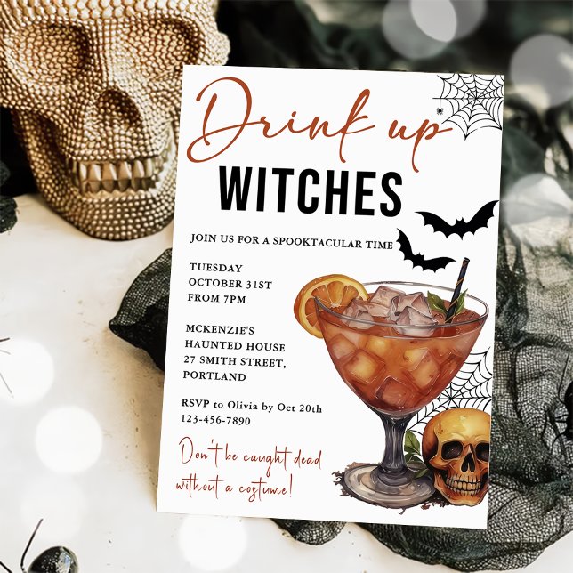 Inbjudan till DRYCK-fönster i Halloween fest (Skapare uppladdad)