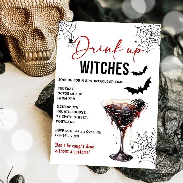 Inbjudan till DRYCK-fönster i Halloween fest (Skapare uppladdad)