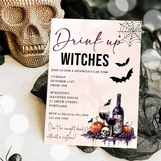 Inbjudan till DRYCK-fönster i Halloween fest (Skapare uppladdad)