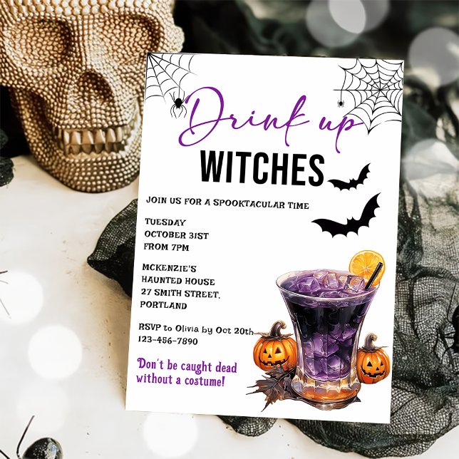 Inbjudan till DRYCK-fönster i Halloween fest (Skapare uppladdad)