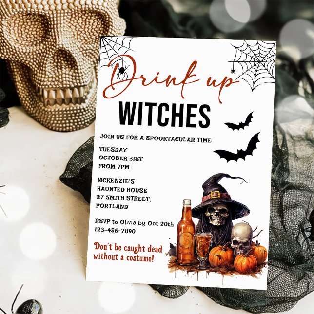 Inbjudan till DRYCK-fönster i Halloween fest (Skapare uppladdad)