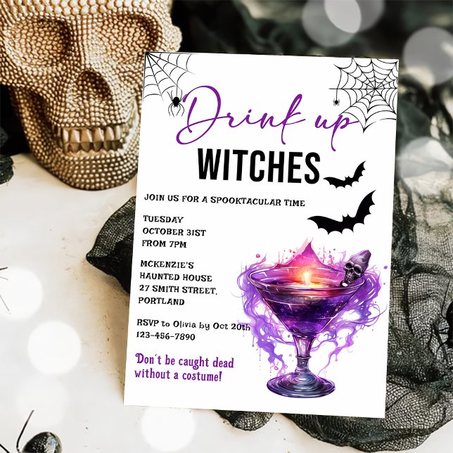 Inbjudan till DRYCK-fönster i Halloween fest (Skapare uppladdad)