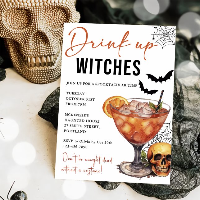 Inbjudan till DRYCK-fönster i Halloween fest (Skapare uppladdad)