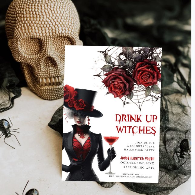 Inbjudan till DRYCK-fönster i Halloween fest (Skapare uppladdad)