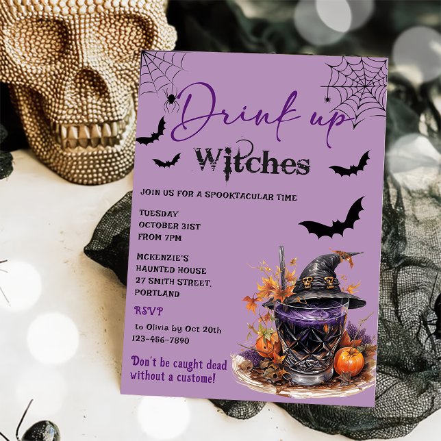 Inbjudan till DRYCK-fönster i Halloween fest (Skapare uppladdad)