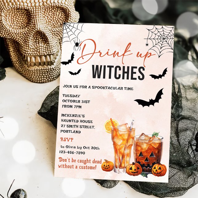 Inbjudan till DRYCK-fönster i Halloween fest (Skapare uppladdad)