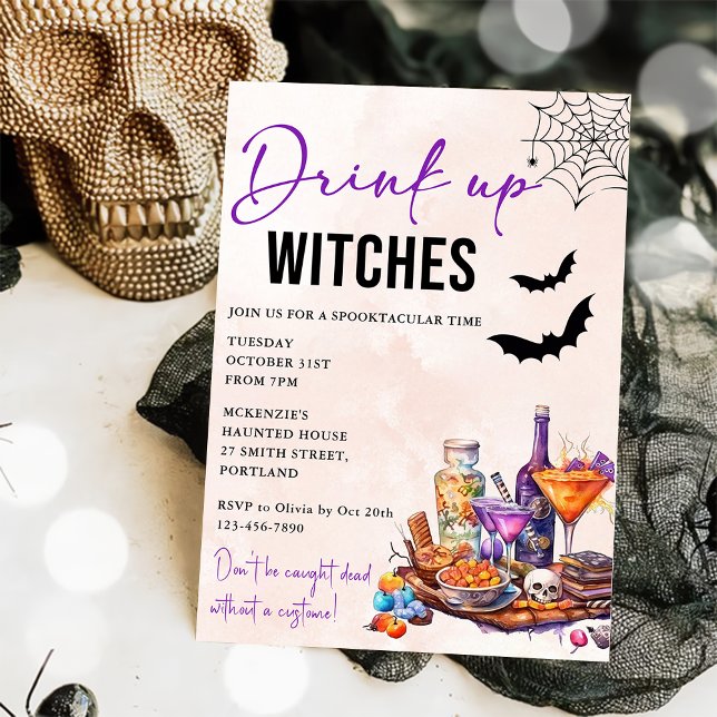 Inbjudan till DRYCK-fönster i Halloween fest (Skapare uppladdad)