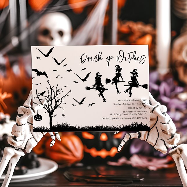 Inbjudan till DRYCK-fönster i Halloween fest (Skapare uppladdad)