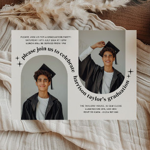 Inbjudan till dubbla Arch Photo Boy Studenten