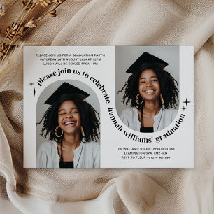 Inbjudan till dubbla Arch Photo Girl Studenten