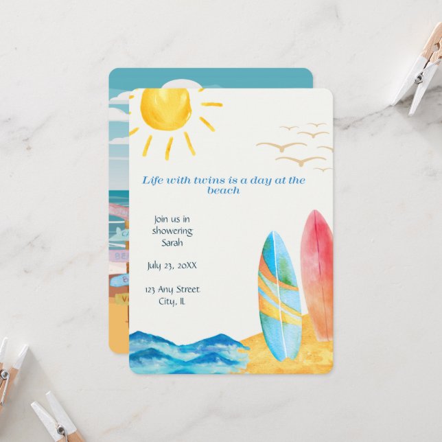 Inbjudan till dubbla fack för babyskor (Fram/Back In Situ)