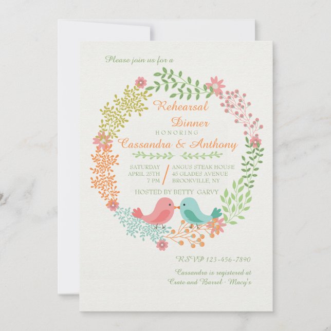 Inbjudan till dubbla fåglar (Framsida)