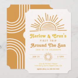 Inbjudan till dubbla födelsedagar | Boho Twin-inbj