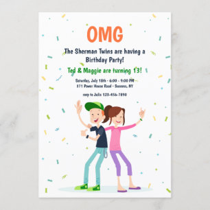 Inbjudan till dubbla Tonåringar