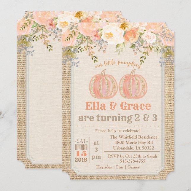 Inbjudan till dubbla veckodagar i hösten Syskon me (Fram/baksida)