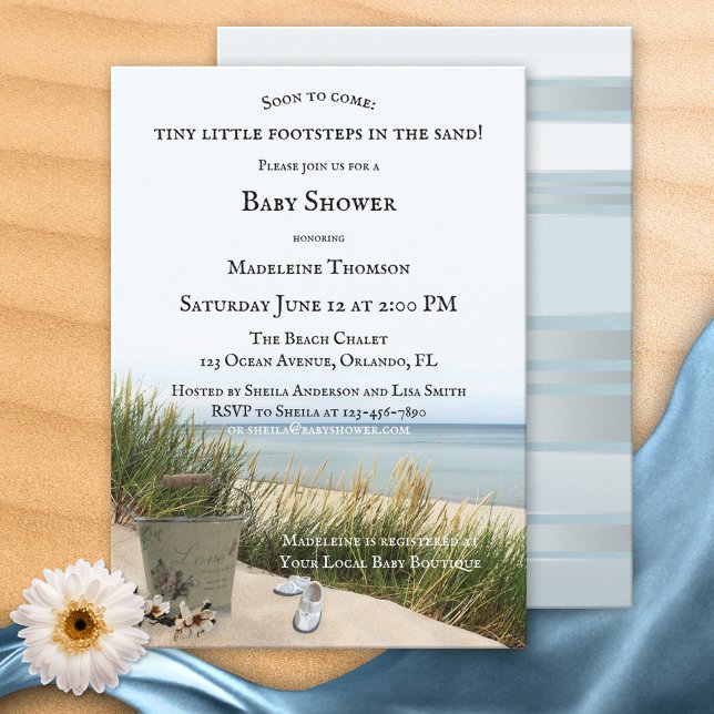 Inbjudan till Dunes och Beach Nautical Baby Shower (Skapare uppladdad)