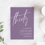 Inbjudan till Dusty Lila Minimalist 30års födelsed<br><div class="desc">*** Ange H013 i butikssökningen för att hitta alla matchande objekt *** Eller besök vår Dusty Lila Minimalist Collection. *** Den här högkvalitativa designen är enkel att anpassa för att matcha bröllop färg, stilar och tema. Om du vill göra ytterligare anpassningar klickar du på länken "Redigera med Design Verktyg" och...</div>