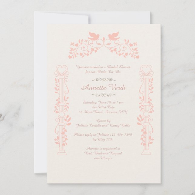 Inbjudan till duvor och Romantik (Framsida)