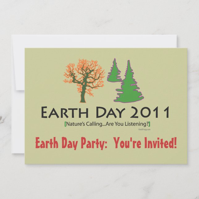 Inbjudan till Earth Day Party (Framsida)