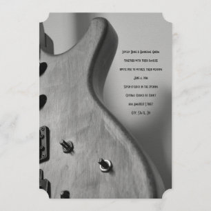 Inbjudan till Electric Guitar Elegant bröllop