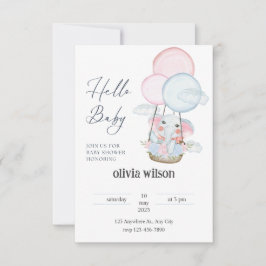 Inbjudan till elefantgiraffe baby-design