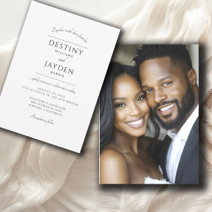 Inbjudan till elegant African American Photo Weddi
