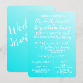 Inbjudan till elegant Aqua Blue Wedding
