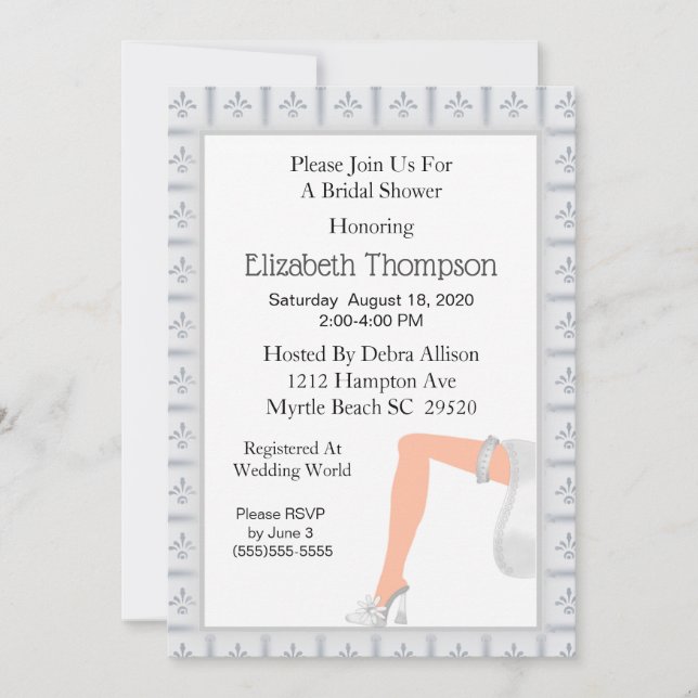 Inbjudan till Elegant av möhippa och kläder (Framsida)