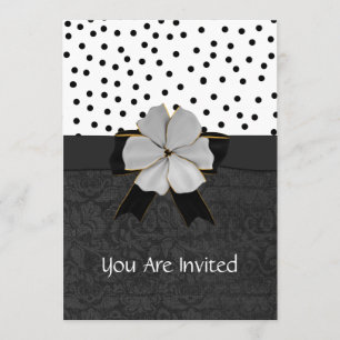 Inbjudan till Elegant Black and White Engagment Pa