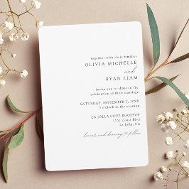Inbjudan till elegant Black and White Wedding