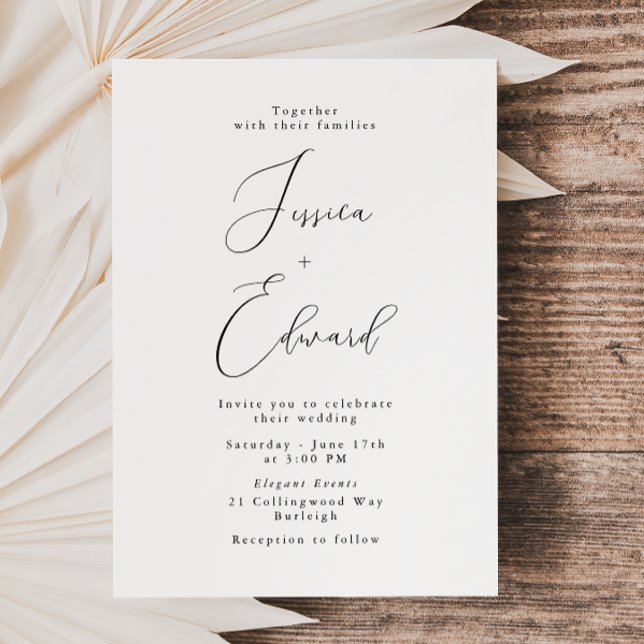Inbjudan till elegant Black & White Script-skribun (Skapare uppladdad)