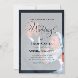 Inbjudan till elegant Black & White Wedding