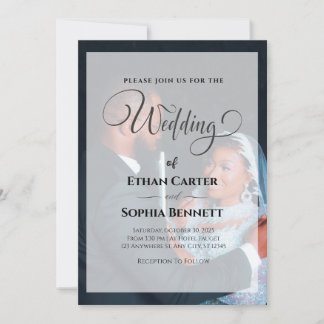 Inbjudan till elegant Black & White Wedding