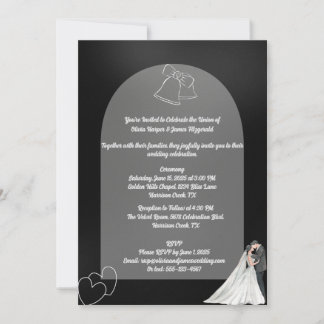 Inbjudan till elegant Black & White Wedding