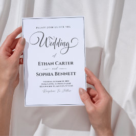 Inbjudan till elegant Black & White Wedding