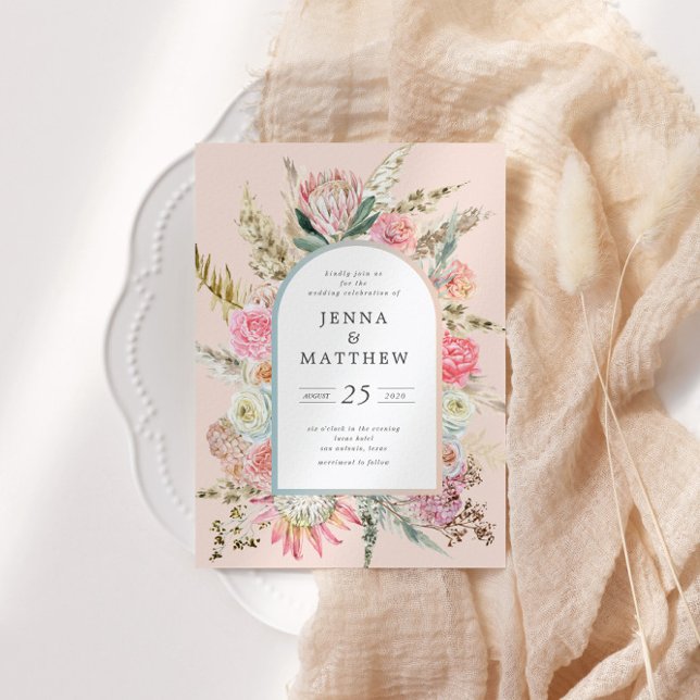 Inbjudan till elegant  Blommigt i Böhmen (Skapare uppladdad)