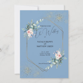 Inbjudan till elegant Blue Eucalyptus Wedding