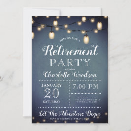 Inbjudan till elegant Blue Pension Party