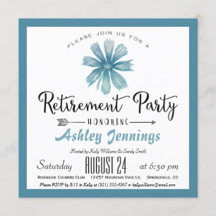 Inbjudan till elegant Blue Pension Party